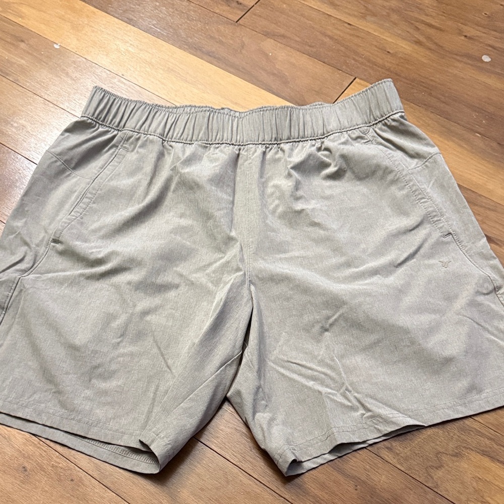 Old Navy Active Men's Casual Elastic-Waist Shorts - Tan Grey Size M!
